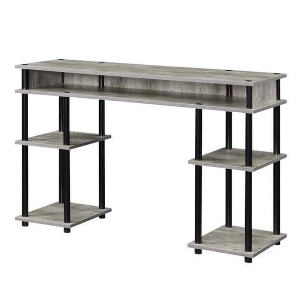 Convenience Concepts Designs2Go No Tools Student Desk with Shelves, Multi Color - 131436ESBL