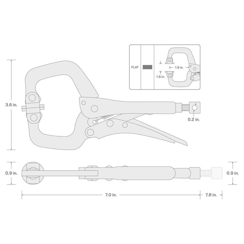 TEKTON 6 in. Swivel Pad Locking C-Clamp - CLC11006