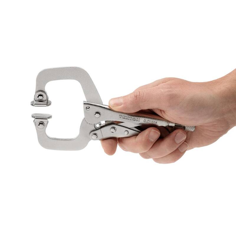 TEKTON 6 in. Swivel Pad Locking C-Clamp - CLC11006