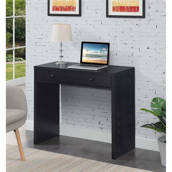 Convenience Concepts 36 x 15.75 x 30 in. Northfield Desk with Drawer, Black - 303536BL