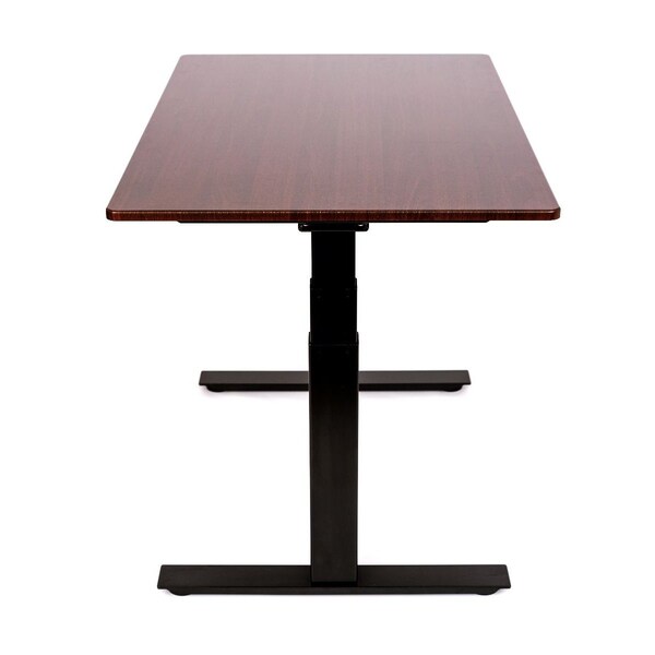 Luxor 48 in  3-Stage Dual Motor Electric Stand Up Desk - Black / Dark Walnut - STANDE-48-BK/DW