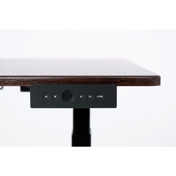 Luxor 48 in  3-Stage Dual Motor Electric Stand Up Desk - Black / Dark Walnut - STANDE-48-BK/DW