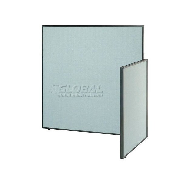 Interion By Global Industrial 48 in D X Back: 60 in; Side: 42 in H, 48 in W X Steel, Blue - 240314BL