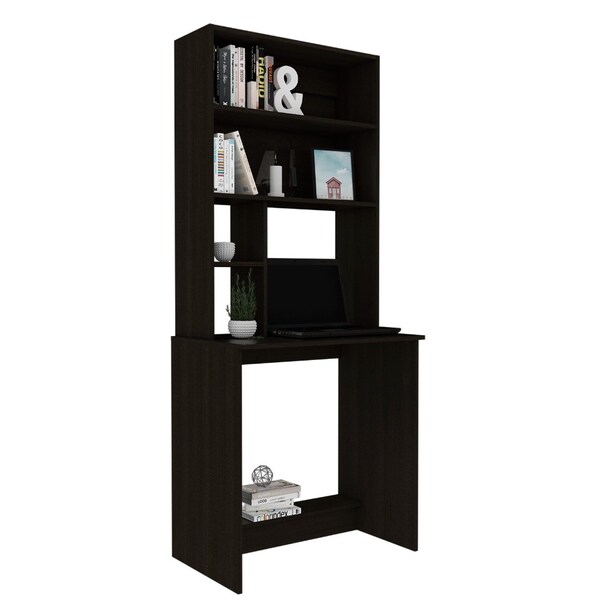 Tuhome 19.1 in. D X 71.1 in. H, 29.6 in. W X Laminate, Black - ELW5713