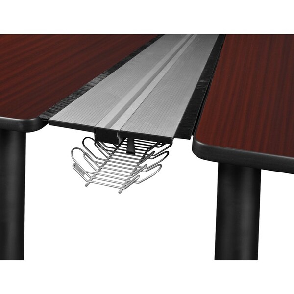 Kee Desking Desks > Benching > Kee Benching Systems, Black|Mahogany, Wood|Metal - MBSPD12024MHBPBK