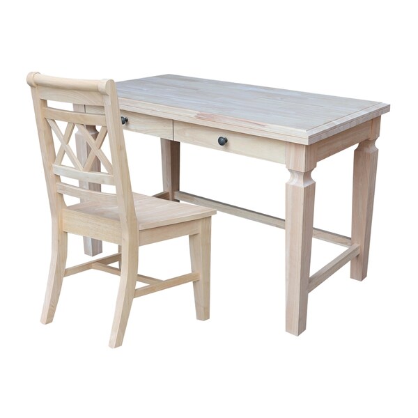 International Concepts Desk, 24 in D X 48 in W X Parawood, Unfinished - KOF-72-C47-1