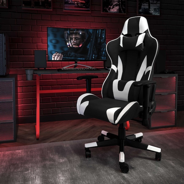 Flash Furniture Red Gaming Desk and Chair Set - BLN-X20RSG1030-BK-GG