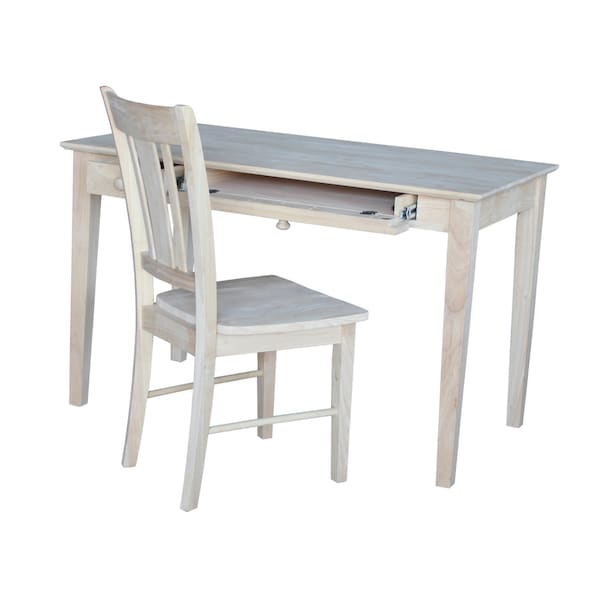 International Concepts Desk with Chair 26 in D X 30 in H, 38 in W X Wood, Unfinished - K-OF-50-C10