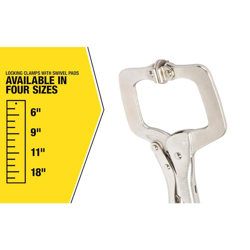 Southwire 18 in. Locking Clamp with Swivel Pads - 781625