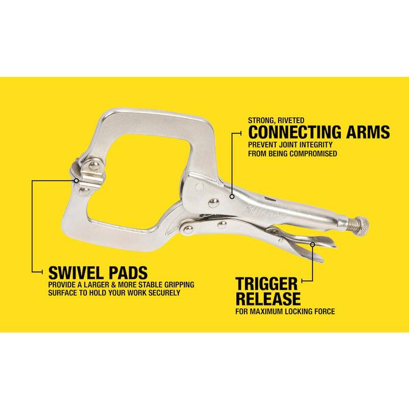 Southwire 18 in. Locking Clamp with Swivel Pads - 781625