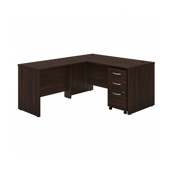 Bush Business Furniture Desk, w/42in Return/BBF Ped, 60inx30inx30in, Black Walnut - BSHSTC008BWSU
