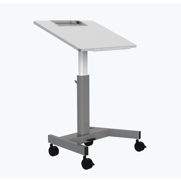 Fine-Line Pneumatic Adjustable Height Flip Top Student Desk, Black - FI3041917