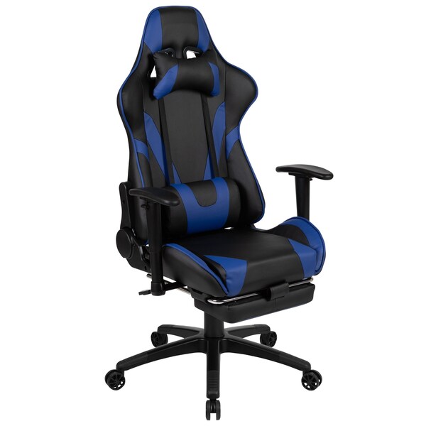 Flash Furniture Black Gaming Desk-Cup Holder/Reclining Chair Set - BLN-X30D1904L-BL-GG
