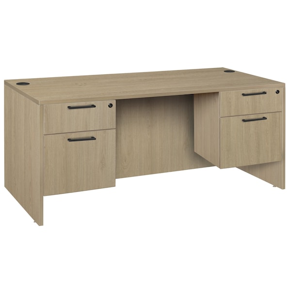 Regency Legacy 66 x 30 in. Office Desk with Double Pedestal Drawer Unit- Noble Oak - LDP6630NO
