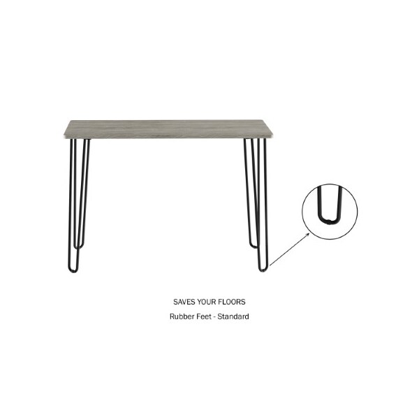 Hastings Home Desk with Hairpin Legs, Modern Industrial Style Decor, Woodgrain-Look, Steel Accent Furniture for Home - 548237ACJ