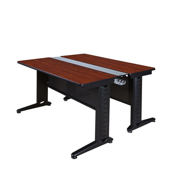 Fusion Benching Station Benching Station, 58" D X 29" H, 48" W X Melamine Laminate, Cherry - MFB4858CH