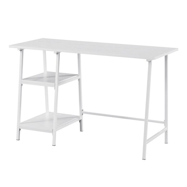Convenience Concepts Designs2Go Trestle Wood Metal Desk - 303107WFW