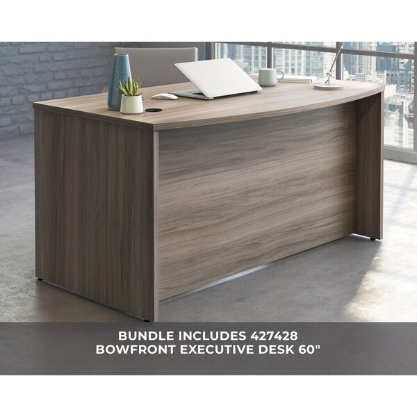 Officeworks By Sauder Affirm 60 in. Bow & 2 Drwr Ped He Ste A2 - 431828