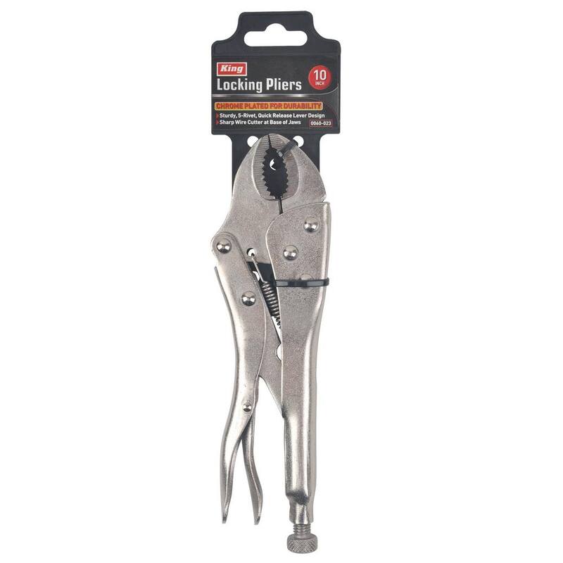 KING 10 in. Curved Jaw Locking Pliers - 0060-0