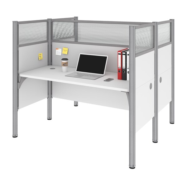 Bestar Bestar Pro-Biz 63W Office Cubicles with High Privacy Panels in white - 100870D-17