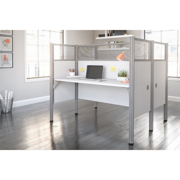 Bestar Bestar Pro-Biz 63W Office Cubicles with High Privacy Panels in white - 100870D-17