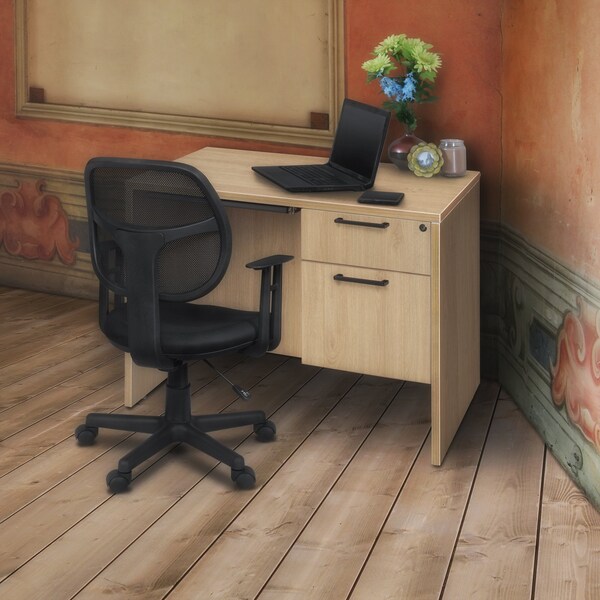 Regency Legacy 42 x 24 in. Executive Desk with Single Pedestal Drawer Unit- Noble Oak - LSP4224NO