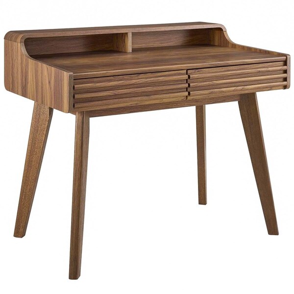 Modway Furniture Render Writing Desk, Walnut - EEI-3342-WAL