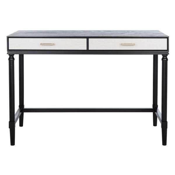 Safavieh Takita 2 Drawer 2 Tone Desk, Black & Natural - DSK5703A