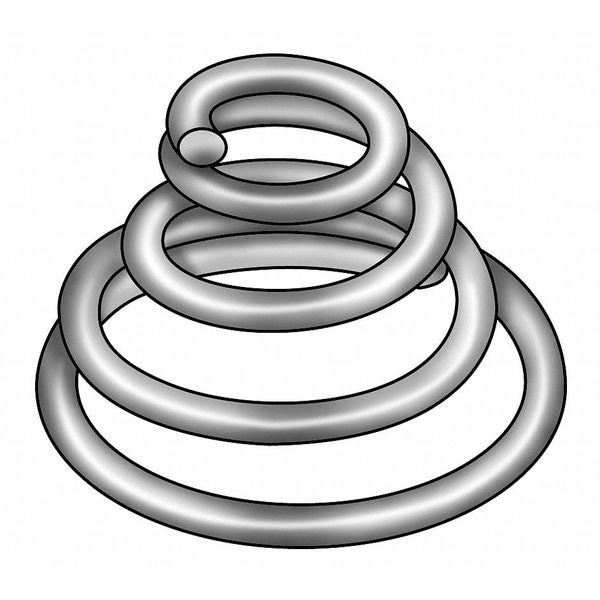 Zoro Select Compress Spring, Conical, 302 SS, 5/8x0.600 - 1NDA5