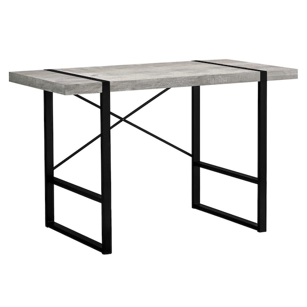 Gfancy Fixtures 23.75 x 49 x 30 in. Reclaimed Wood & Metal Computer Desk Grey & Black - GF3090710
