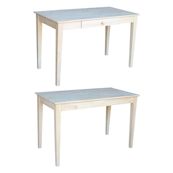 International Concepts Writing Desk with Drawer 26 in D X 30 in H, 48 in W X Wood, Unfinished - OF-41