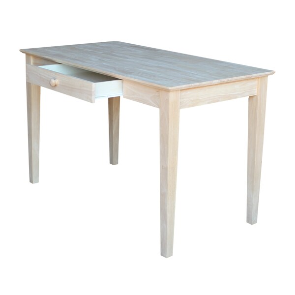 International Concepts Writing Desk with Drawer 26 in D X 30 in H, 48 in W X Wood, Unfinished - OF-41