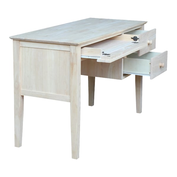 International Concepts Brooklyn Desk 21 in D X 30 in H, 46 in W X Wood, Unfinished - OF-66