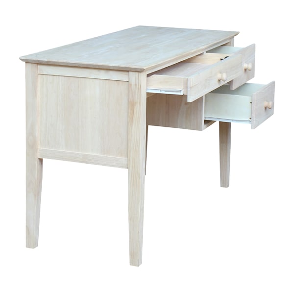 International Concepts Brooklyn Desk 21 in D X 30 in H, 46 in W X Wood, Unfinished - OF-66