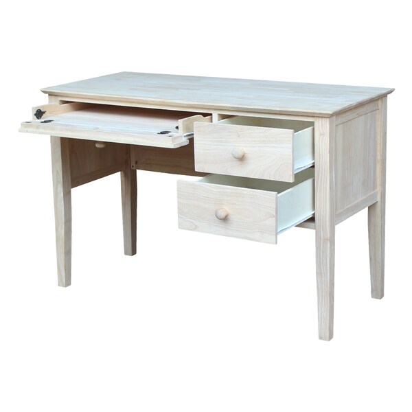 International Concepts Brooklyn Desk 21 in D X 30 in H, 46 in W X Wood, Unfinished - OF-66