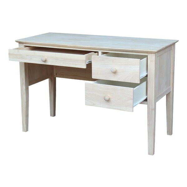 International Concepts Brooklyn Desk 21 in D X 30 in H, 46 in W X Wood, Unfinished - OF-66