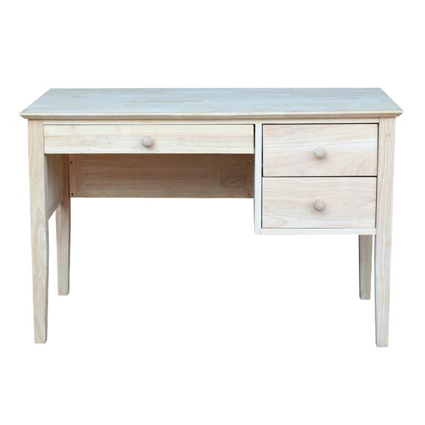 International Concepts Brooklyn Desk 21 in D X 30 in H, 46 in W X Wood, Unfinished - OF-66