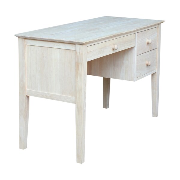 International Concepts Brooklyn Desk 21 in D X 30 in H, 46 in W X Wood, Unfinished - OF-66