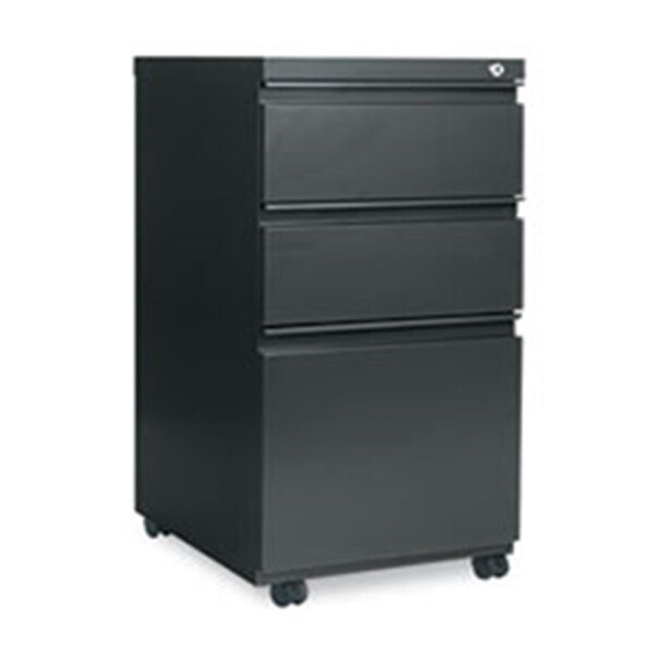 Fine-Line 14.87 x 19.12 in. Three-Drawer Metal Pedestal File with Full-Length Pull - Charcoal - FI3205579