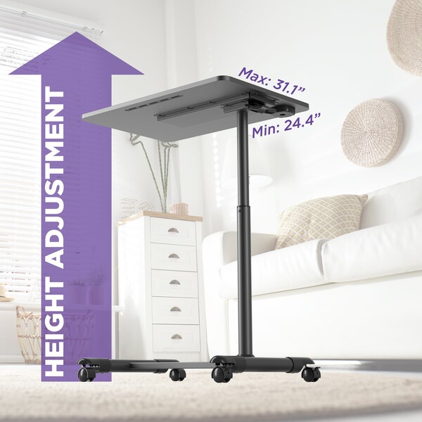 Promounts Desk, 17.3 in D X 31.1 in H, 25.6 in W X Wood, Black - PDAM002-B