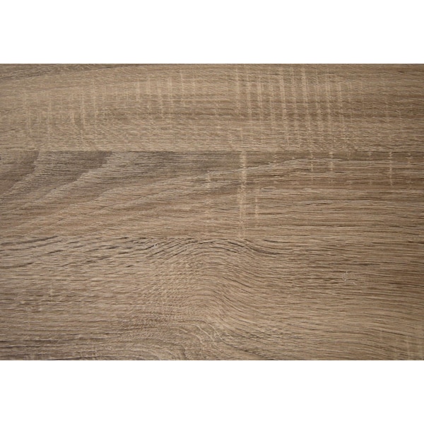 Homeroots 30 in. Dark Taupe MDF & Black Metal Computer Desk - 333417