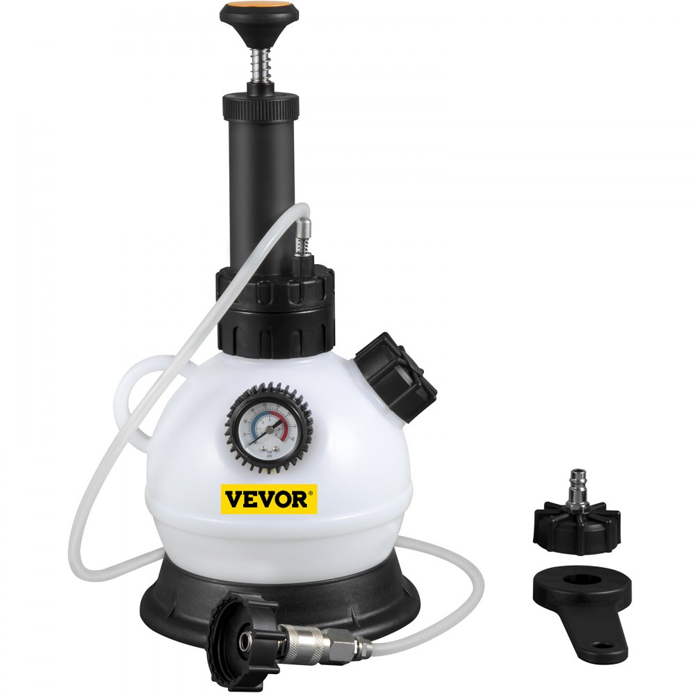VEVOR 2L Brake Fluid Pressure Bleeder, Brake Fluid Replacement Tool Set, Corrosion-resistant Brake Oil Replacement Kit with Pressure Gauge and Relief Valve - QCBSXCYQHSP2LSIQUV0