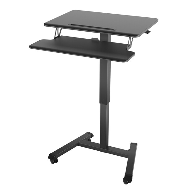 Promounts Desk, 25.4 in D X 29.5 in H, 25.6 in W X Wood, Black - PDAM001T