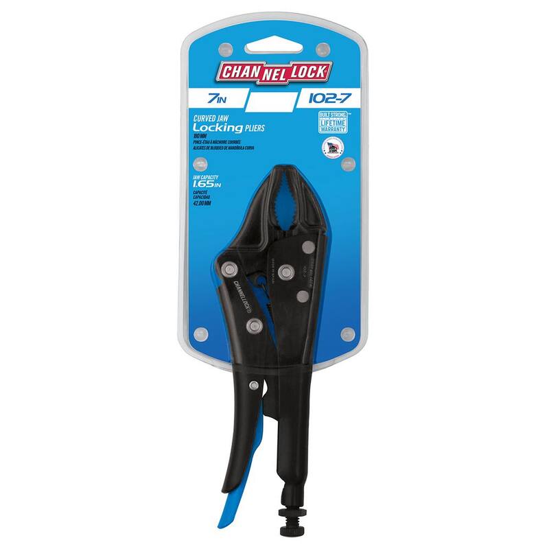 Channellock 7 in. Locking Pliers, Curved Jaw - 102-7