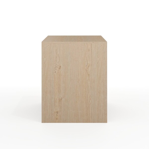 Martha Stewart Kayden Single-Drawer Desk w/2 Tier Shelf in Light Natural w/Brushed Gold Hardware - KHO-23042-TBSF-LNT-GLD-MS