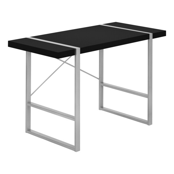 Monarch Specialties Computer Desk, Home Office, Laptop, 48"L, Work, Metal, Laminate, Black, Grey, Contemporary, Modern - I 7664