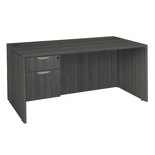 Regency Legacy Single Pedestal Desks, 30 D X 29 H, 60 W X Wood, Ash Grey - LSP6030AG