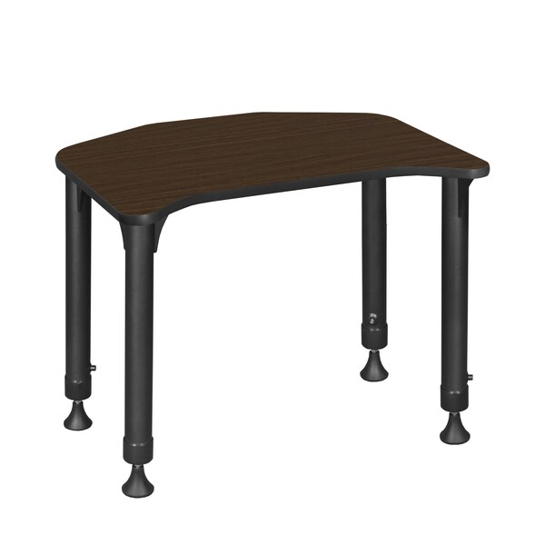 Regency Ferris Adjustable Height Student Activity Desk, 26 in W X Wood, Metal, Neo Walnut - FSD2624NW