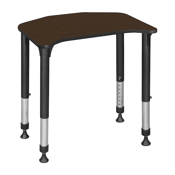 Regency Ferris Adjustable Height Student Activity Desk, 26 in W X Wood, Metal, Neo Walnut - FSD2624NW