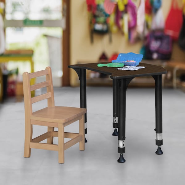 Regency Ferris Adjustable Height Student Activity Desk, 26 in W X Wood, Metal, Neo Walnut - FSD2624NW